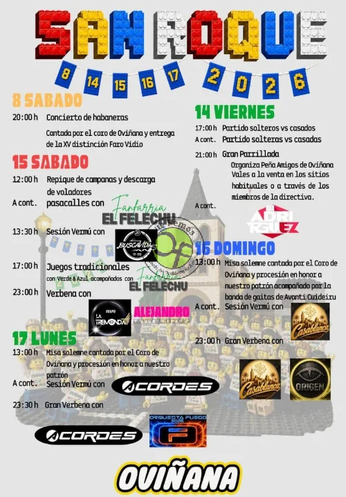 Fiestas de San Roque 2026 en Oviñana