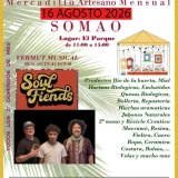 Mercadillo Artesano Mensual de Somao en agosto contará con concierto de Soul Fiends