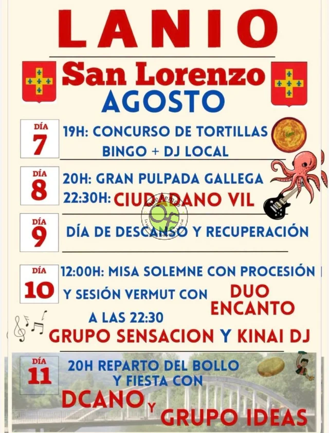 Fiestas de San Lorenzo 2026 en Lanio