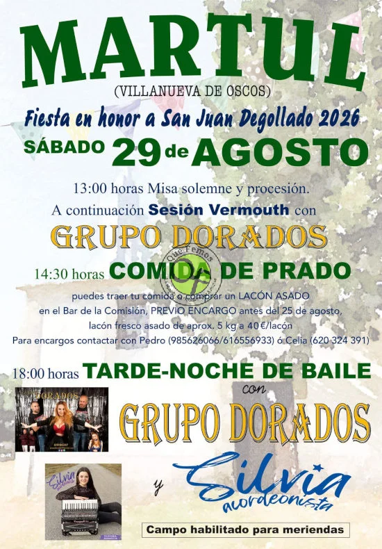 Fiesta de San Juan Degollado 2026 en Martul