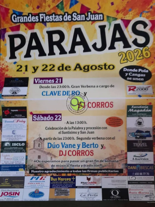 Fiestas de San Juan 2026 en Parajas
