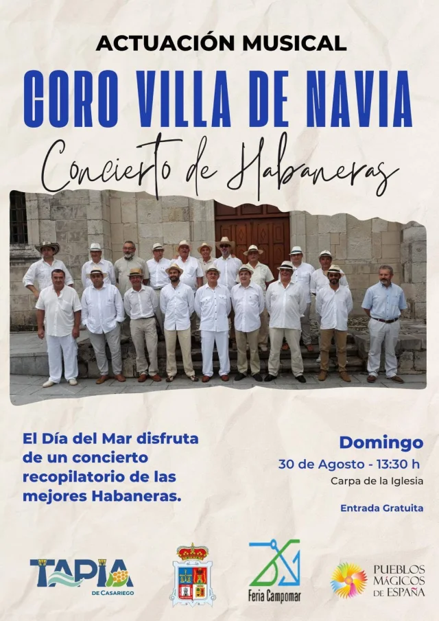 El Coro Villa de Navia ofrecerá un concierto de habaneras el domingo en Tapia de Casariego