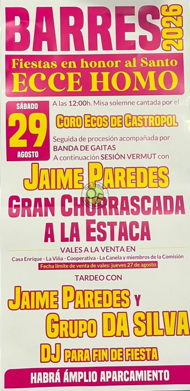 Fiesta del Ecce Homo 2026 en Barres
