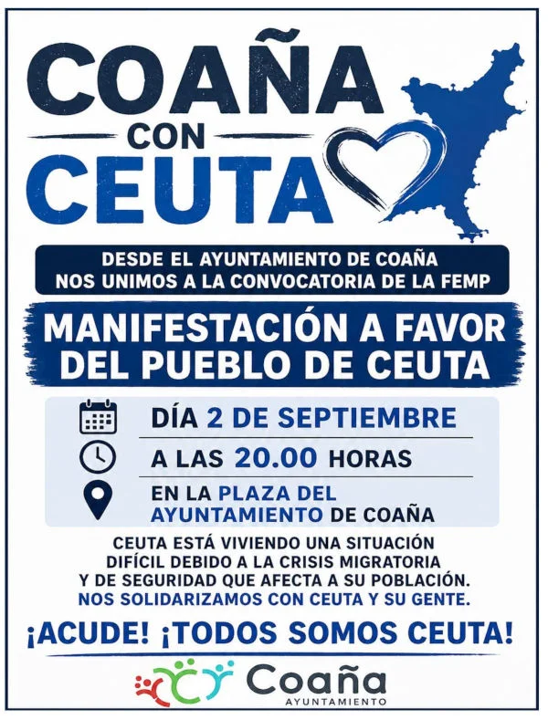 Coaña se concentra en solidaridad con Ceuta el próximo martes