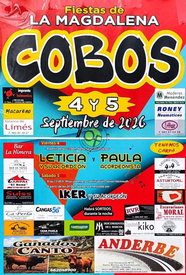 Fiestas de la Magdalena 2026 en Cobos