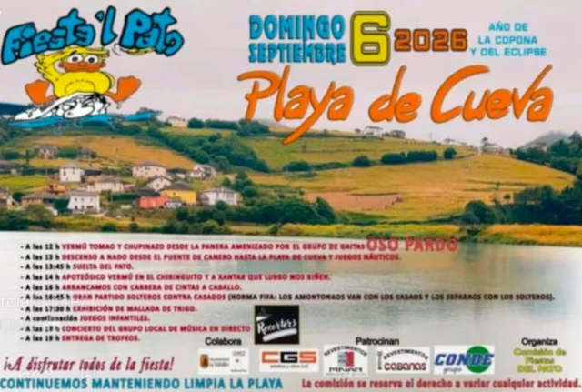 Fiesta'l Pato 2026 en la playa de Cueva