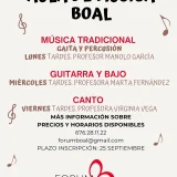 Abiertas las inscripciones en el Aula de Música de Boal