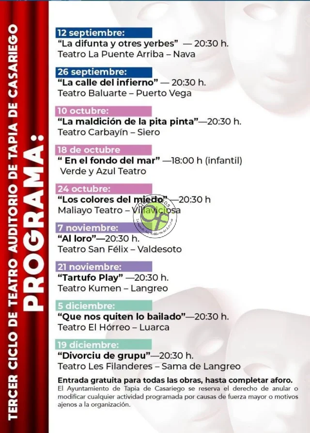 III Ciclo de Teatro en Tapia de Casariego
