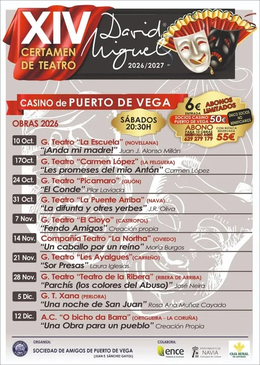 XIV Certamen de Teatro David Miguel 2026/2027