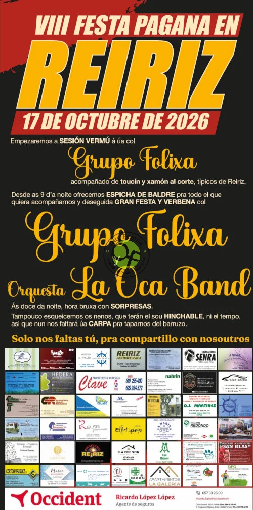 Festa Pagana en Reiriz 2026