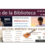 Día de la Biblioteca 2026 en Coaña con recital poético y reconocimiento a Norma Méndez y Xurde Portilla