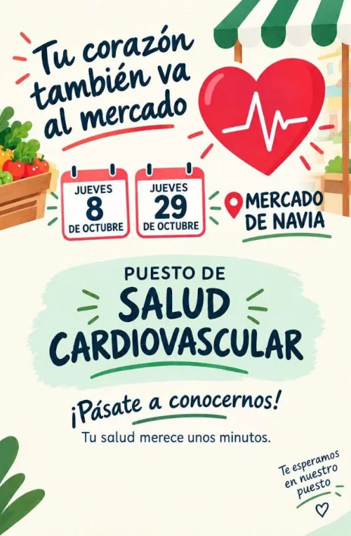 El mercado de Navia contará con un puesto de salud cardiovascular los días 8 y 29 de octubre