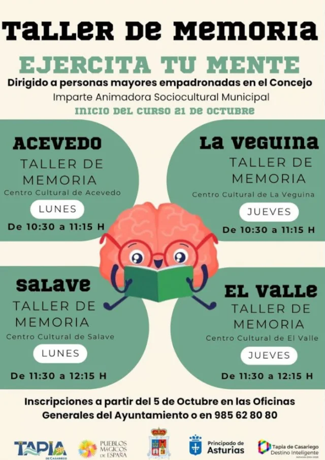 El Ayuntamiento de Tapia de Casariego organiza una nueva edición de los Talleres de Memoria