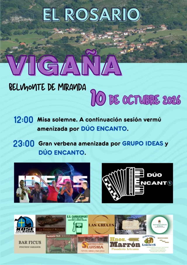 Fiestas del Rosario 2026 en Vigaña