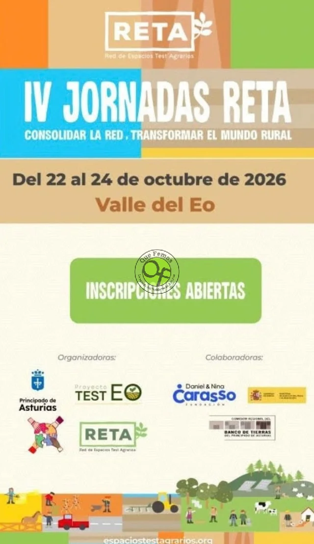 Vegadeo acogerá las IV Jornadas RETA para abordar el reto de la despoblación rural