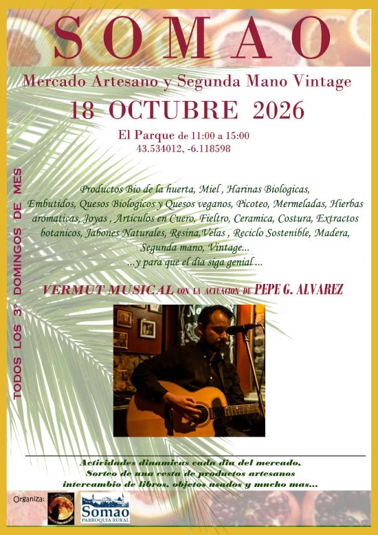 El Mercadillo Artesano Mensual de Somao tiene nueva cita el domingo 18 de octubre