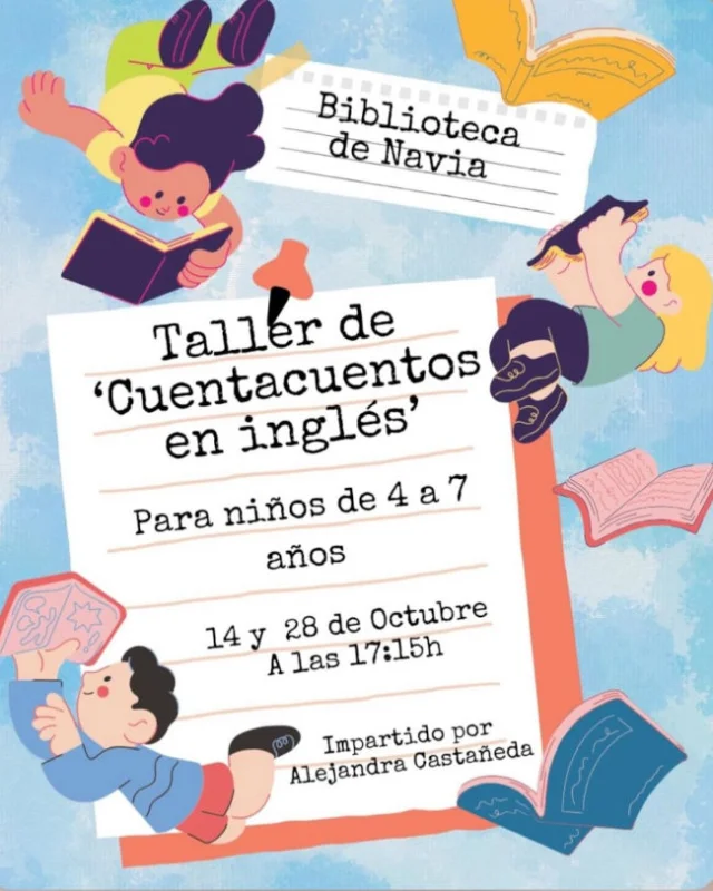La Biblioteca de Navia acogerá los días 14 y 28 de octubre un Taller de Cuentacuentos en inglés