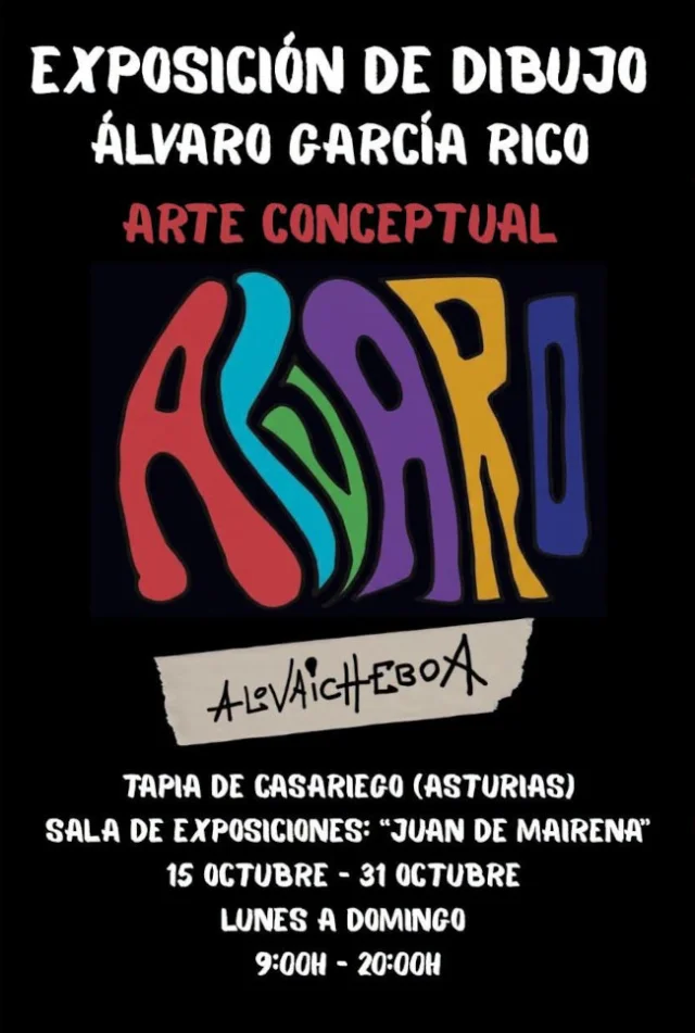 Exposición de dibujo del artista Álvaro García Rico en Tapia de Casariego