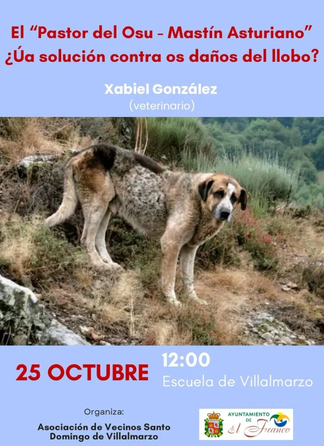 Charla sobre el mastín asturiano Pastor del Osu en Villalmarzo