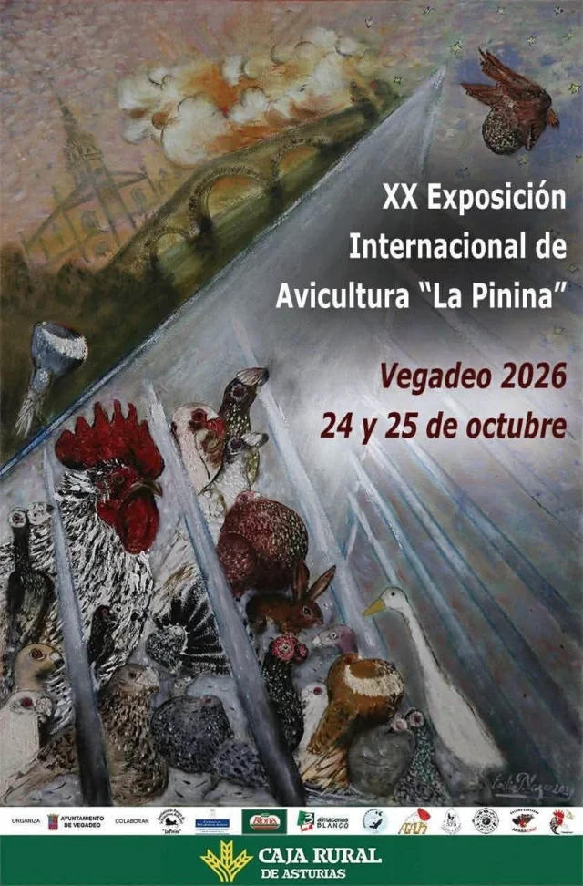 XX Exposición Internacional de Avicultura La Pinina 2026 en Vegadeo 