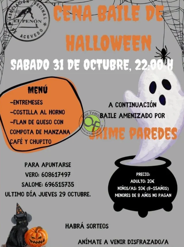 Acevedo celebra una gran cena-baile de Halloween
