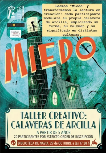 La Biblioteca de Navia acogerá un Taller Creativo de Calaveras de Arcilla 