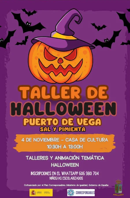 Sal y Pimienta organiza en Puerto de Vega un Taller de Halloween el miércoles 4 de noviembre