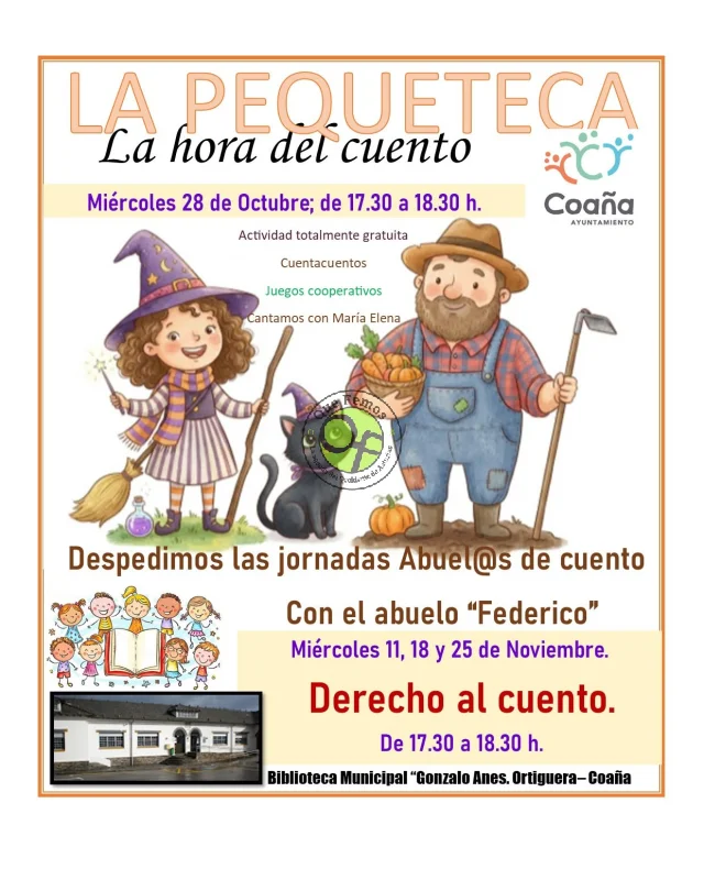 La Pequeteca despide las jornadas Abuel@s de Cuento en Coaña