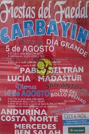 Fiestas del Carbayín y San Antonio en Faedal 2012