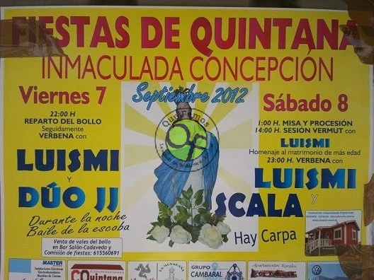Fiestas de la Inmaculada Concepción en Quintana 2012