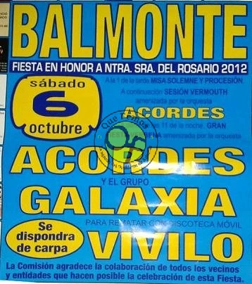 Fiestas de Nuestra Señora del Rosario en Balmonte 2012