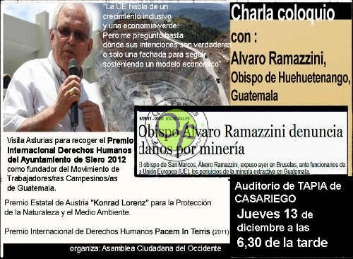 Anulada la charla-coloquio del obispo Álvaro Ramazzini en Tapia