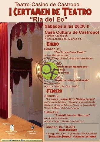 I Certamen de Teatro  “Ría del Eo”: 