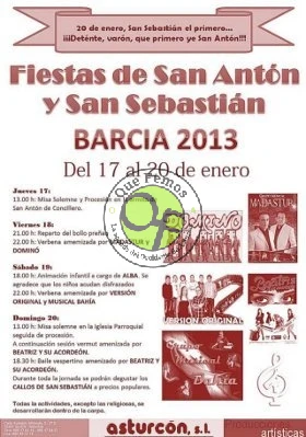 Fiestas de San Antón y San Sebastián en Barcia 2013