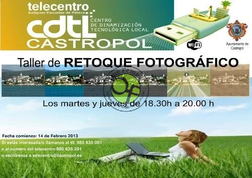 Taller de retoque fotográfico en el CDTL de Castropol