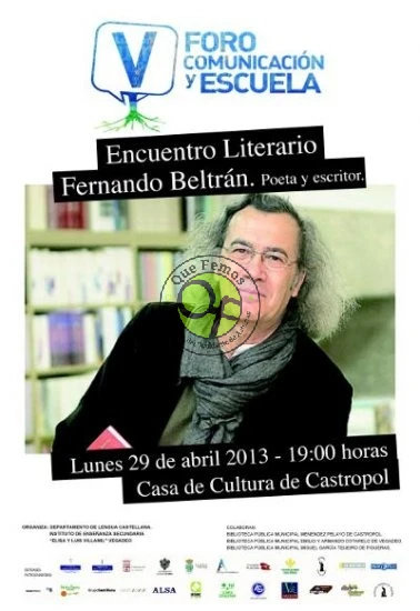 Encuentro literario con Fernando Beltrán en Castropol