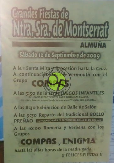 Fiestas de la Montserrat en Almuña 2009