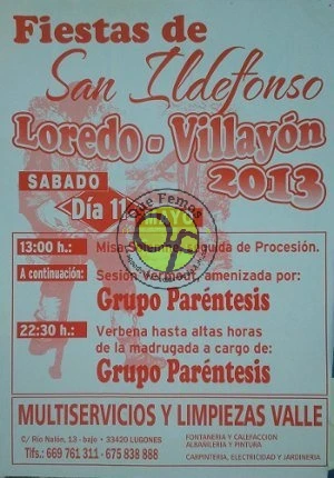 Fiestas de San Ildefonso en Loredo 2013