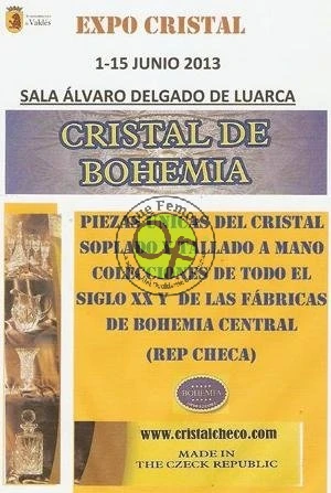 Exposición de piezas de cristal de Bohemia en Luarca