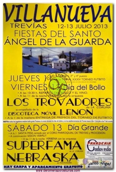 Fiestas del Santo Ángel de la Guarda 2013 en Villanueva de Trevías