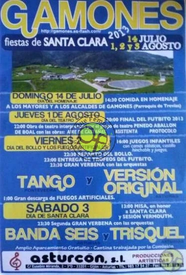 Fiestas de Santa Clara en Gamones 2013