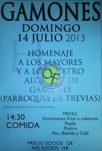 Comida homenaje en Gamones