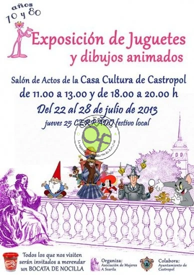 Exposición de juguetes y dibujos animados en Castropol