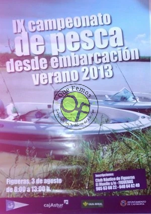 IX Campeonato de pesca desde embarcación verano 2013 en Figueras