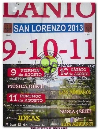 Fiestas de San Lorenzo en Lanio 2013