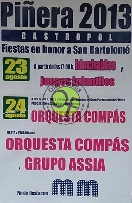 Fiestas de San Bartolomé en Piñera 2013