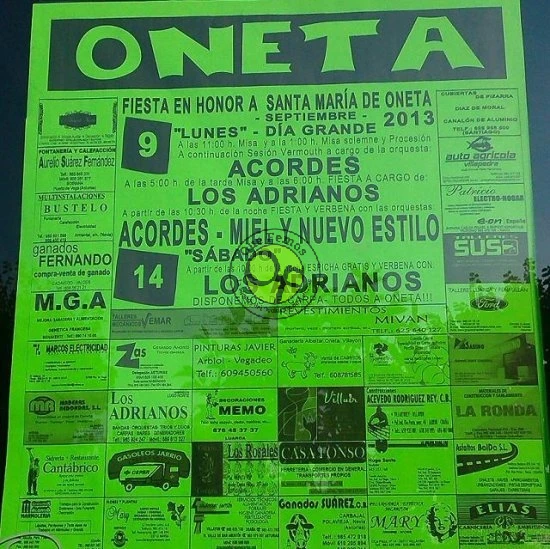Fiestas de Santa María 2013 en Oneta