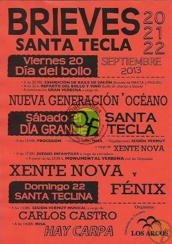 Fiestas de Santa Tecla en Brieves 2013