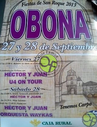 Fiestas de San Roque en Obona 2013