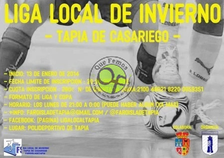 El Faro Isla de Tapia organiza la Liga Local de Invierno 2014